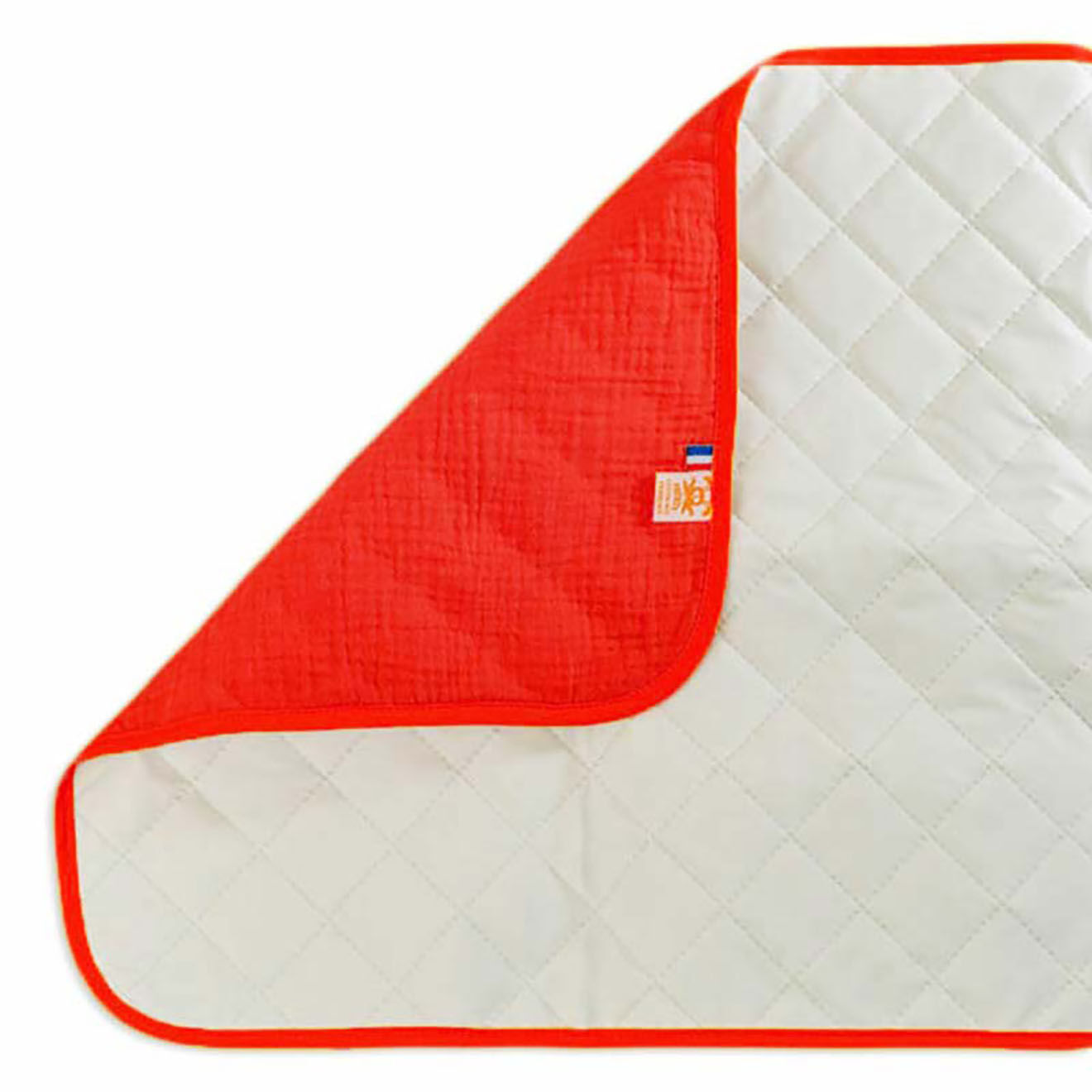 Papate Tapis à Langer Nomade en Coton Bio fraise - 65x42 cm