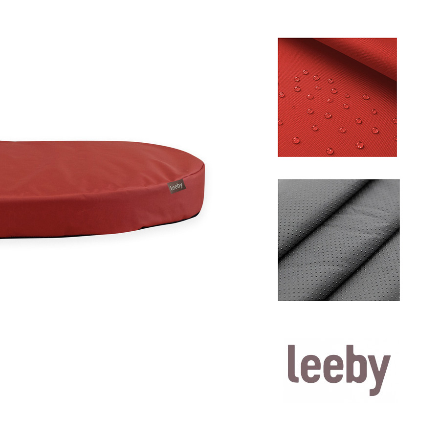 Tapete vermelho impermeável e removível para cães Leeby