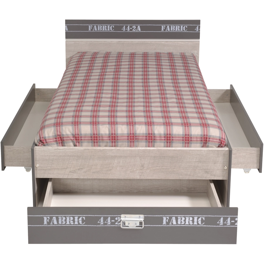 Parisot Kinder- und Jugendzimmer 4-tlg Fabric 1 Esche-grau Esche-grau
