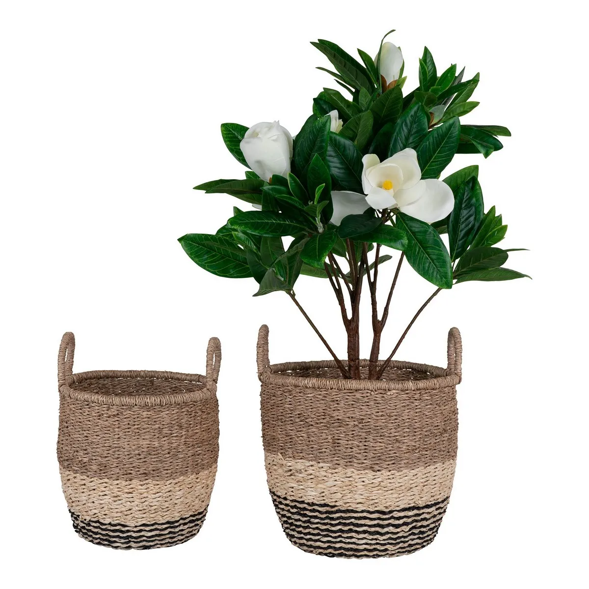 EPIKASA Paniers Décoratifs Lima - 33x33x31 cm - Marron