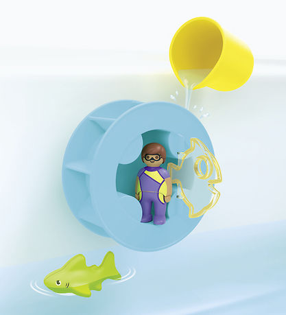 Playmobil Junior Aqua - Wasserrad mit Babyhai - 71688 - 6 Teile