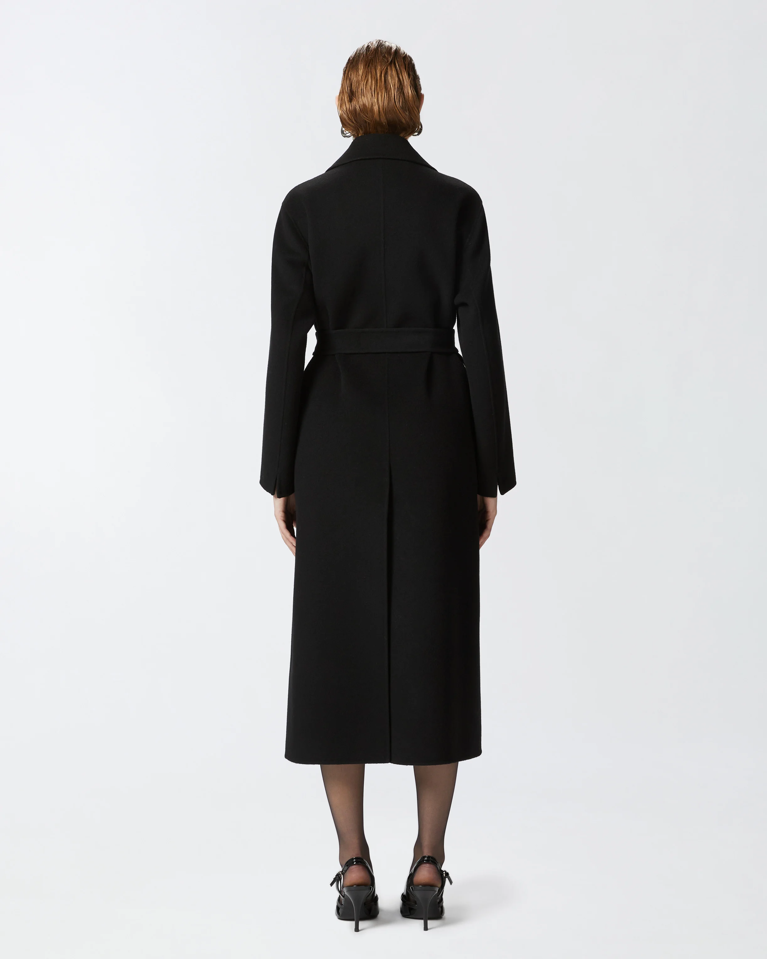 Manteau long ceinturé | Noir