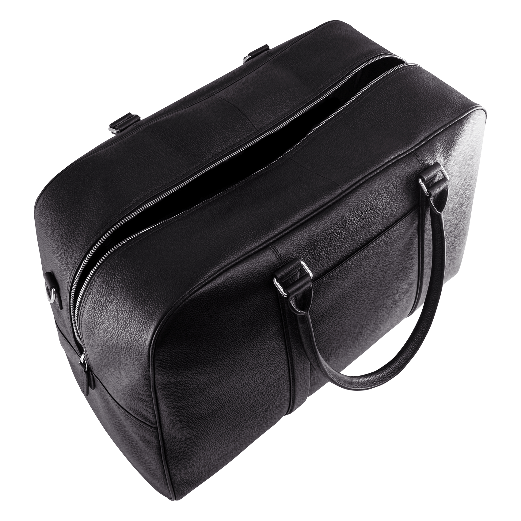 CHARLES - Sac de voyage en cuir| Noir
