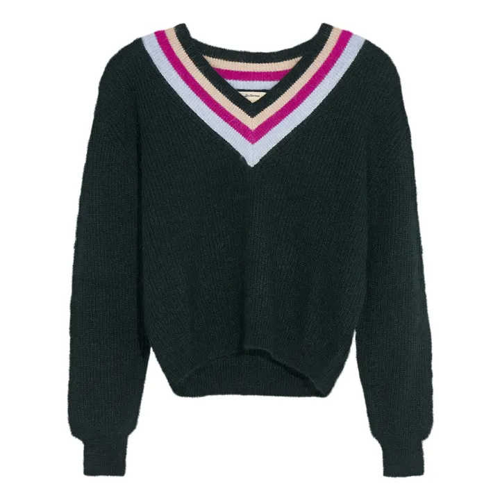 Bellerose Pull Col V Diova | Vert foncé