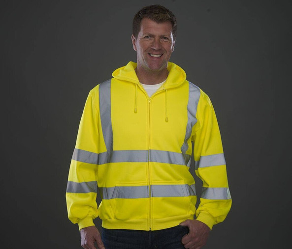 YOKO YKK07 - Sweat capuche zippé haute visibilité