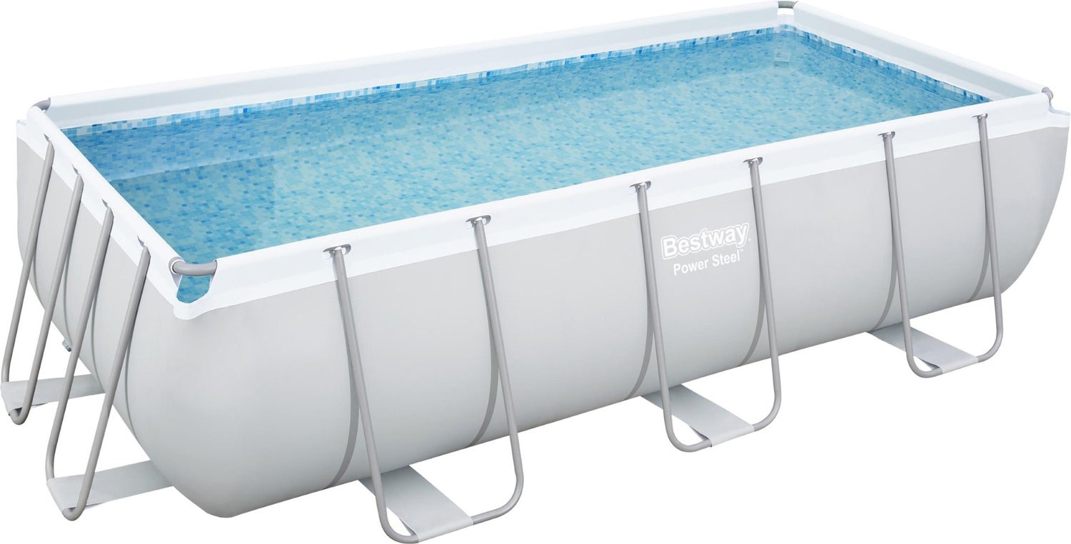 Bestway frame zwembad Power Steel met pomp rechthoek 404 x 201 x 100 cm
