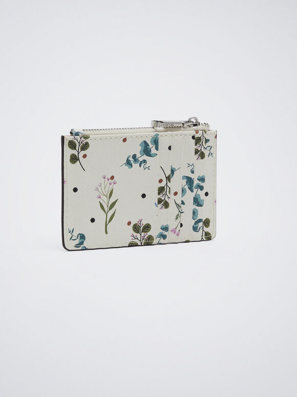 Tarjetero Estampado Floral - Raw