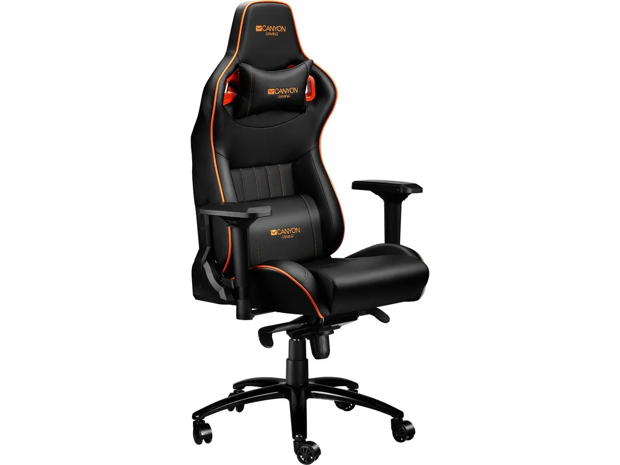 Canyon Corax, PC gamingstol, 150 kg, Sort, Nylon, Sort, Metal