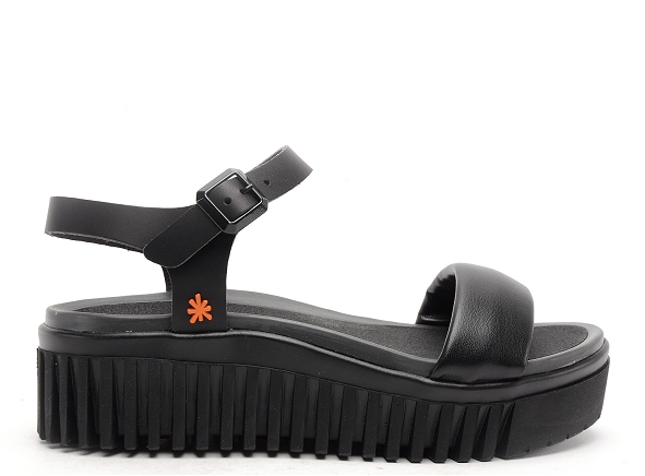 Art nu pieds plats femme brithon 1572 noir
