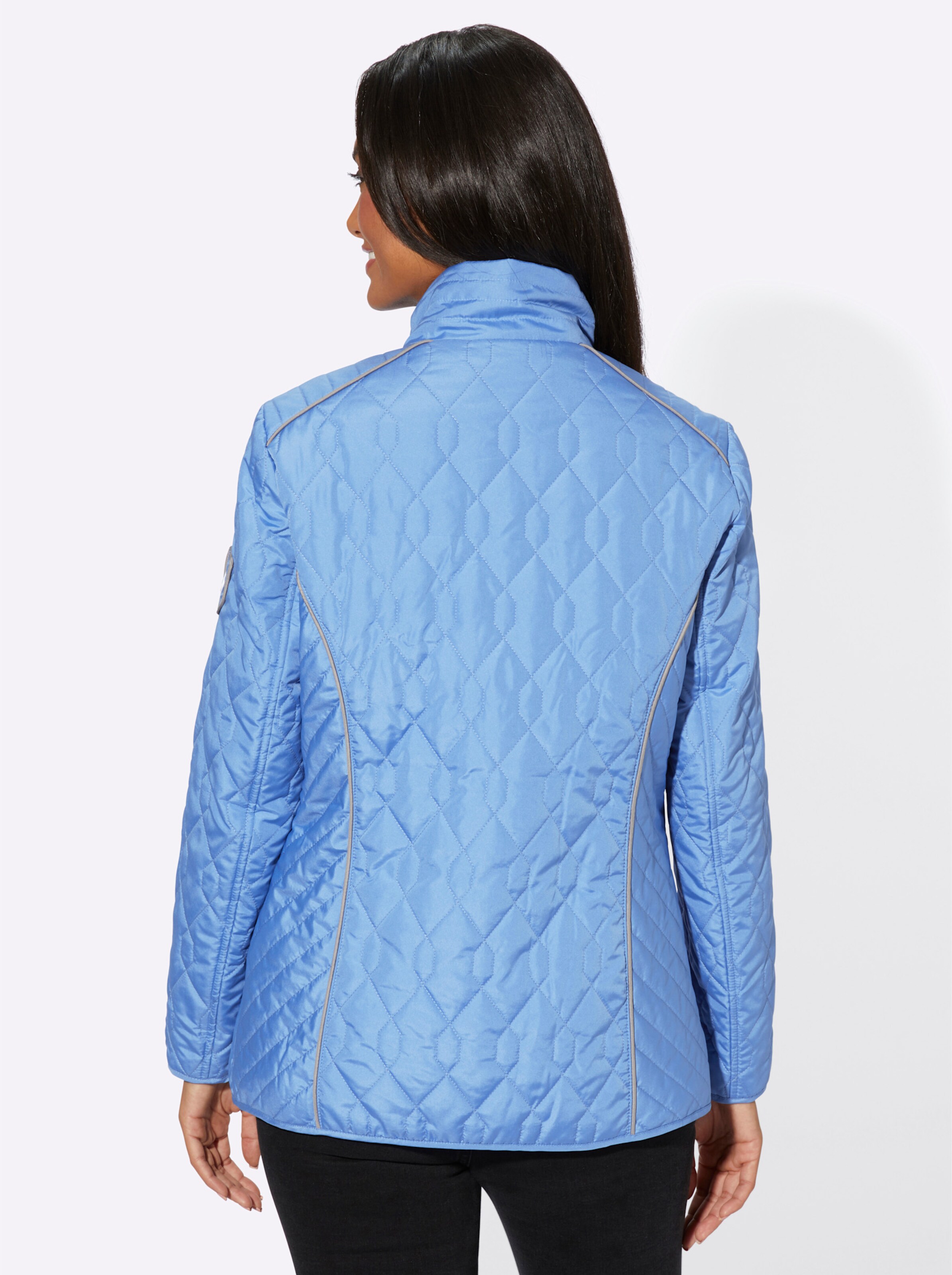Steppjacke in mittelblau