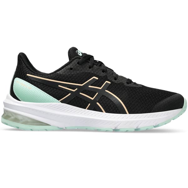 Chaussure running ASICS GT-1000 12 GS BLACK/APRICOT CRUSH