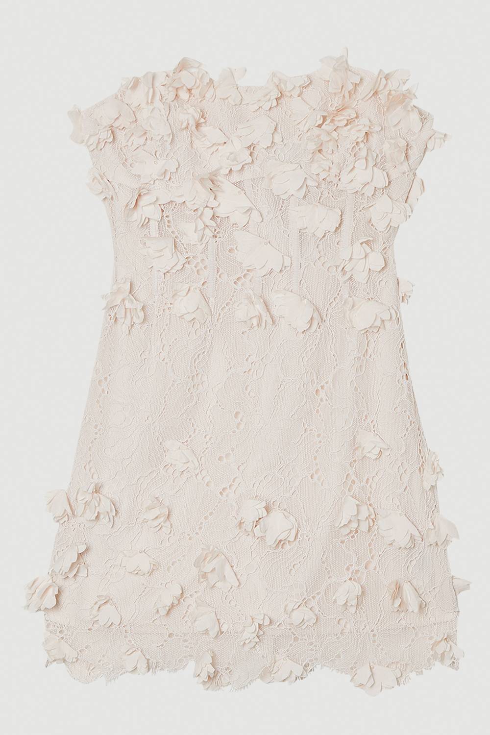 KarenMillen Robe Mini Bustier en Dentelle Appliquée Tissée