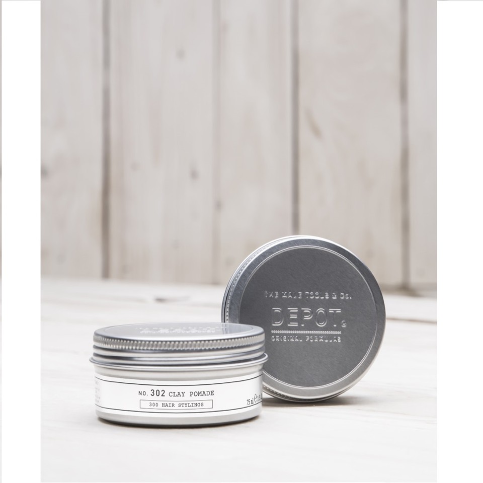 Depot - No. 302 Clay Pomade 75 ml - Hårvoks