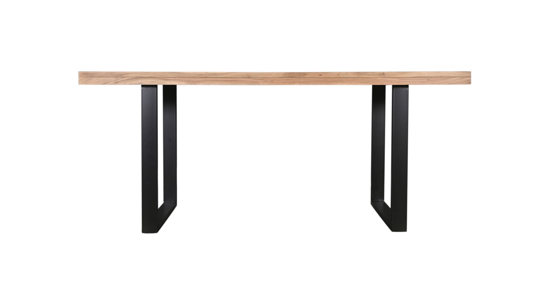 Esstisch LUANDA 180 x 90 cm Massivholz Akazie natur/schwarz