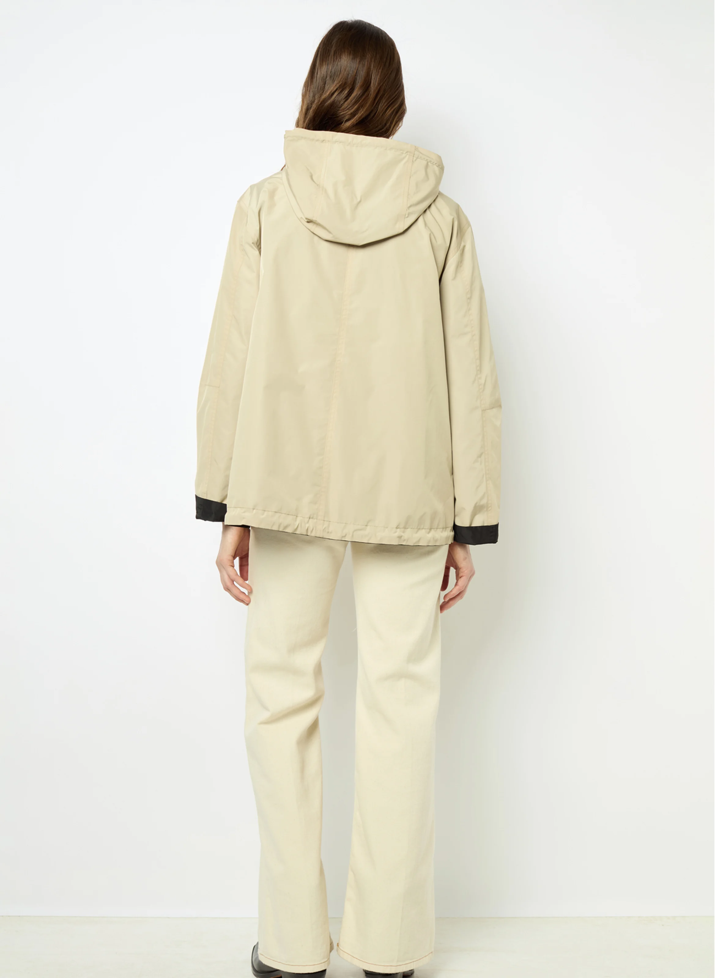 TIPHAINE - Parka courte réversible à capuche | Noir