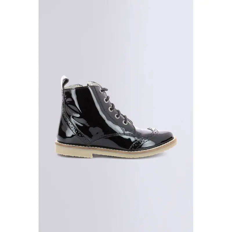 TYROL NOIR VERNIS BOTTINES Cuir Fille