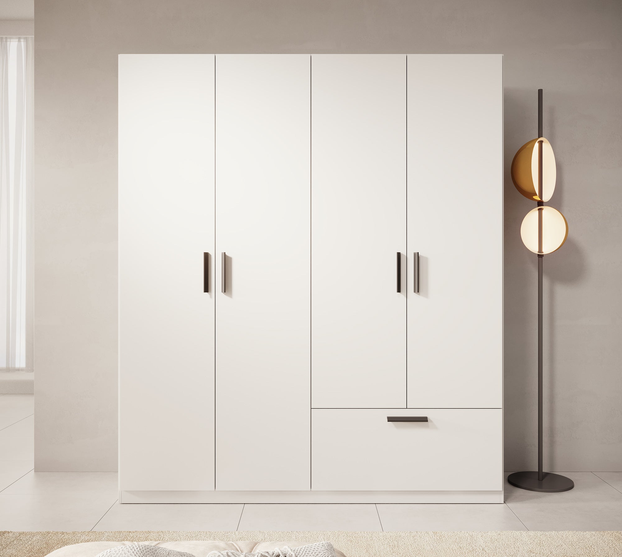 Meubella - Kledingkast Lillian - Wit - 180 cm