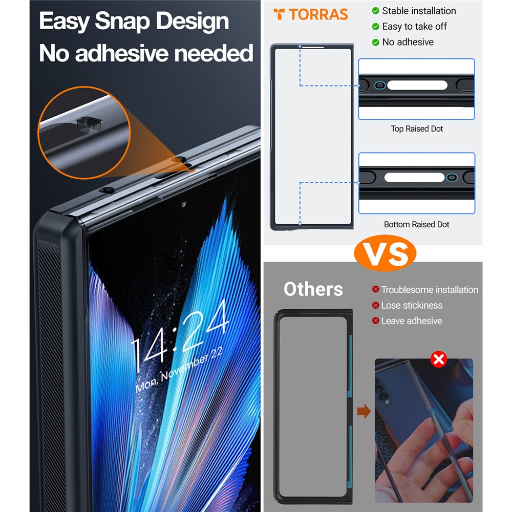 Samsung Galaxy Z Fold7 Ostand Q3 Spin Hardcase Hülle mit Kickstand Haltering   2x Displayschutzglas - Schwarz
