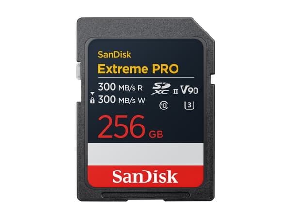 SanDisk Extreme Pro - Flashminnekort - 256 GB - Video Class V90 / UHS-II U3 / Class10 - SDXC UHS-II