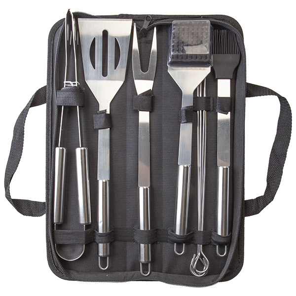 BBQ Grill SET mit Etui 10 pcs Edelstahl