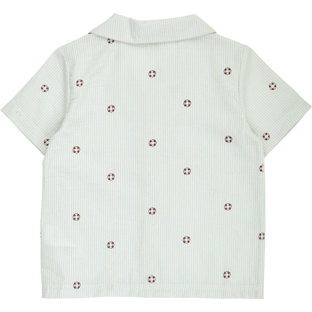 Køb Müsli Tofu/ Ocean/ Mineral Red Seersucker Stripe S/S Skjorte