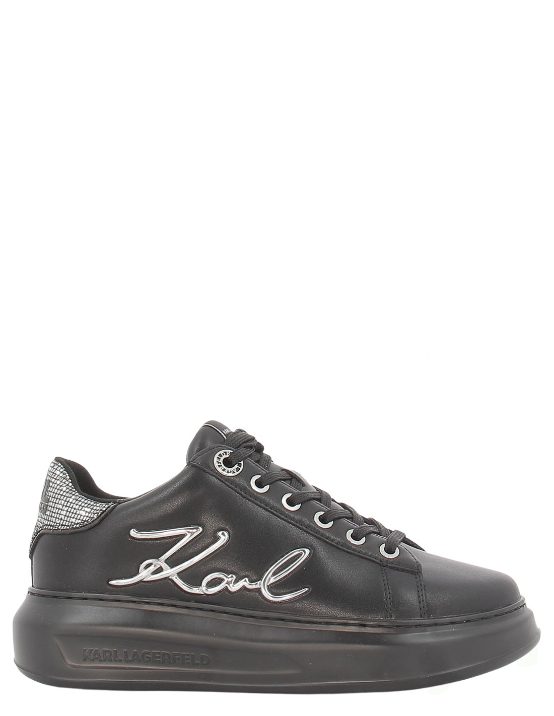 karl lagerfeld baskets compensées femme kapri signia cuir noir