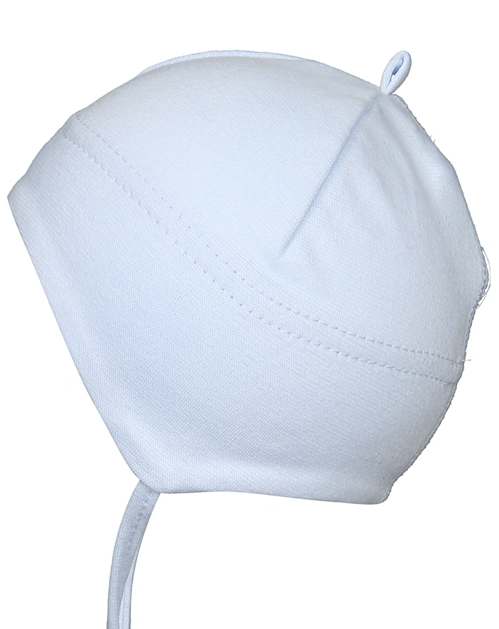 Jersey-Mütze BASIC mit Ohrenschutz in hellblau