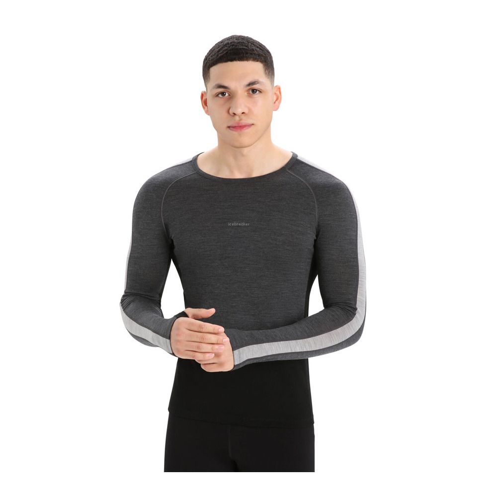 Icebreaker ZONEKNIT 200 - Sous-couche Homme jet h/blk/m/cb