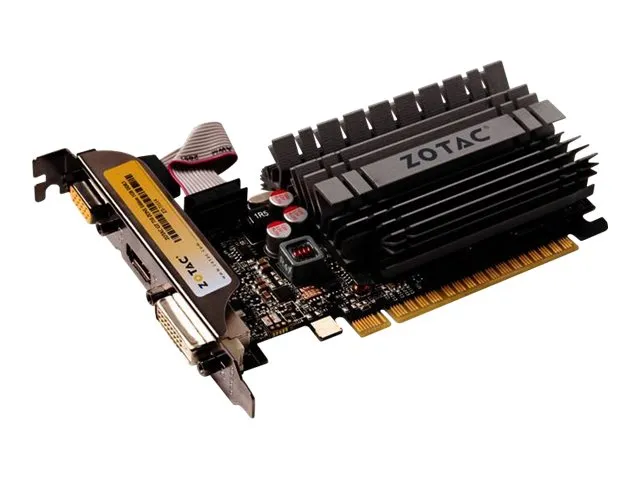 ZOTAC NVIDIA® GeForce® GT 730 - ZONE Edition - grafikkort - GF GT 730 - 2 GB DDR3 - PCIe 2.0 x16 lavprofil - DVI, D-Sub, HDMI - blæserløs