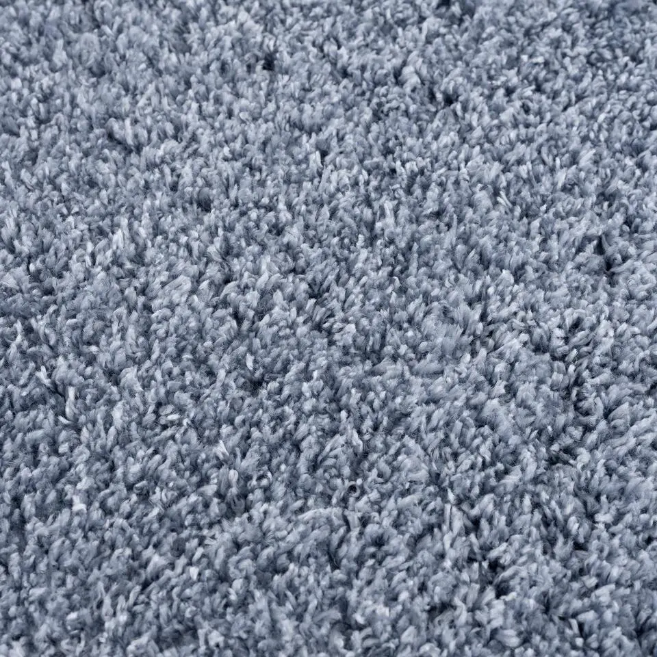 Porto Soft Fluffy Vloerkleed Hoogpolig Effen Blauw - 120X170 CM