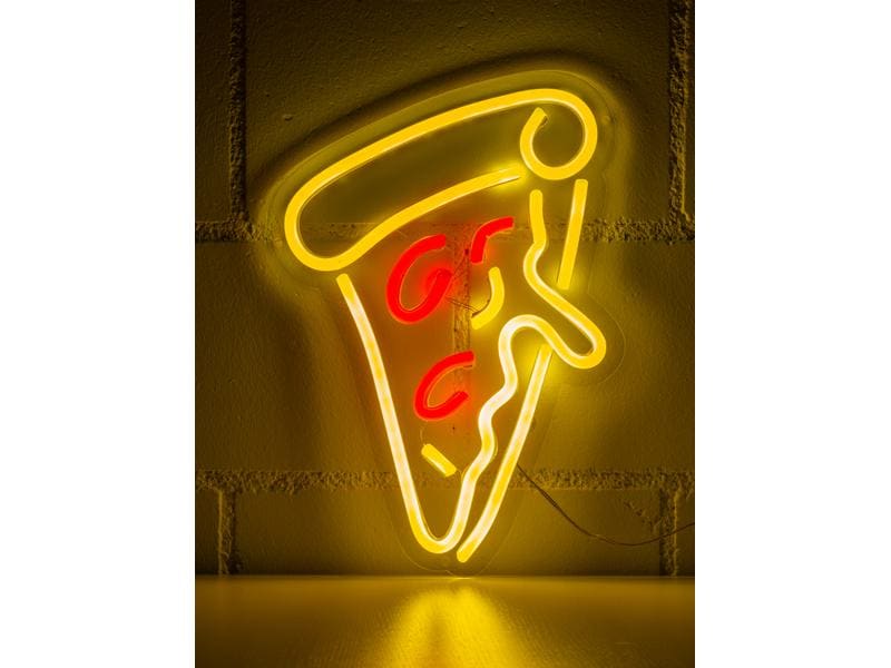Vegas Lights LED Dekolicht Neonschild Pizza 30 x 23 cm Dekorative Innenbeleuchtung