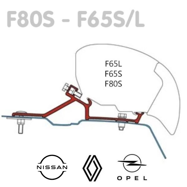 Adaptateur store Fiamma F65 F80 Master après 2010