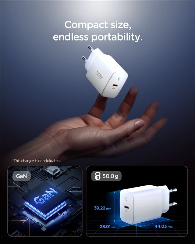 (20W) USB C Essential Ladegerät Netzteil Power Delivery (ACH08701) - Weiss