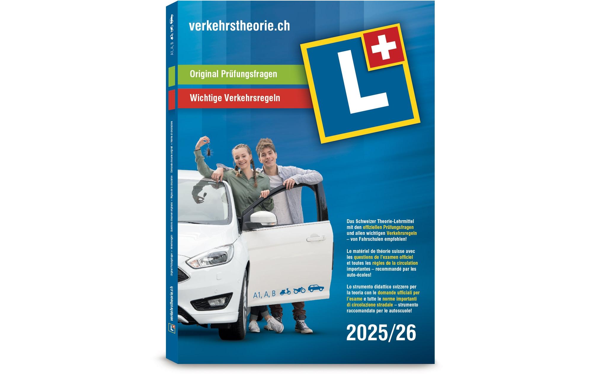 2025/2026 Kat. A + B Arbeitsheft D/F/IArbeitsheft mit Prüfungsfragen für Auto-, Motorrad- und Roller-Fahrschüler