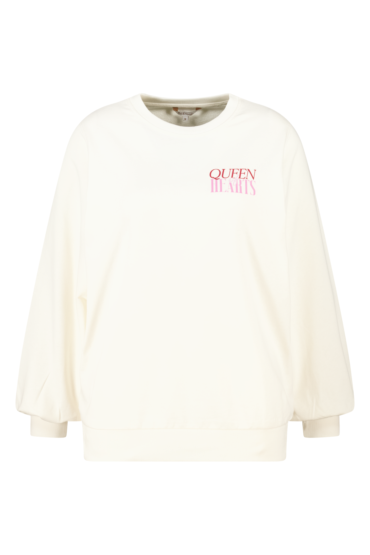 Sweater met backprint Cream