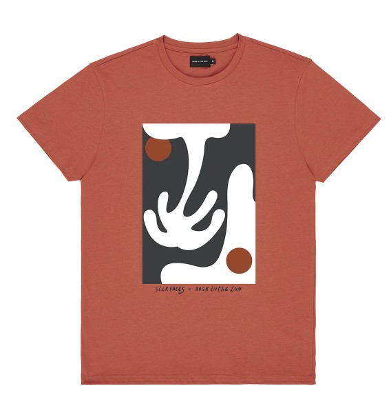 Bask In The Sun Palm Tree Tee Burnt