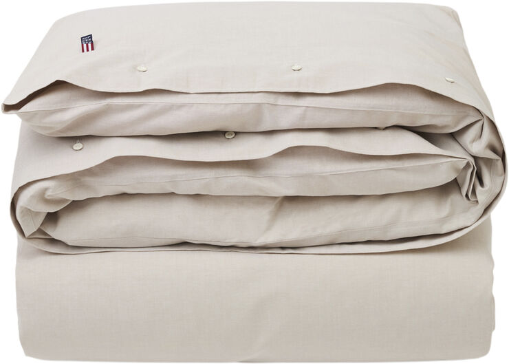 Lexington Pin Point Beige Cotton Duvet Cover Beige