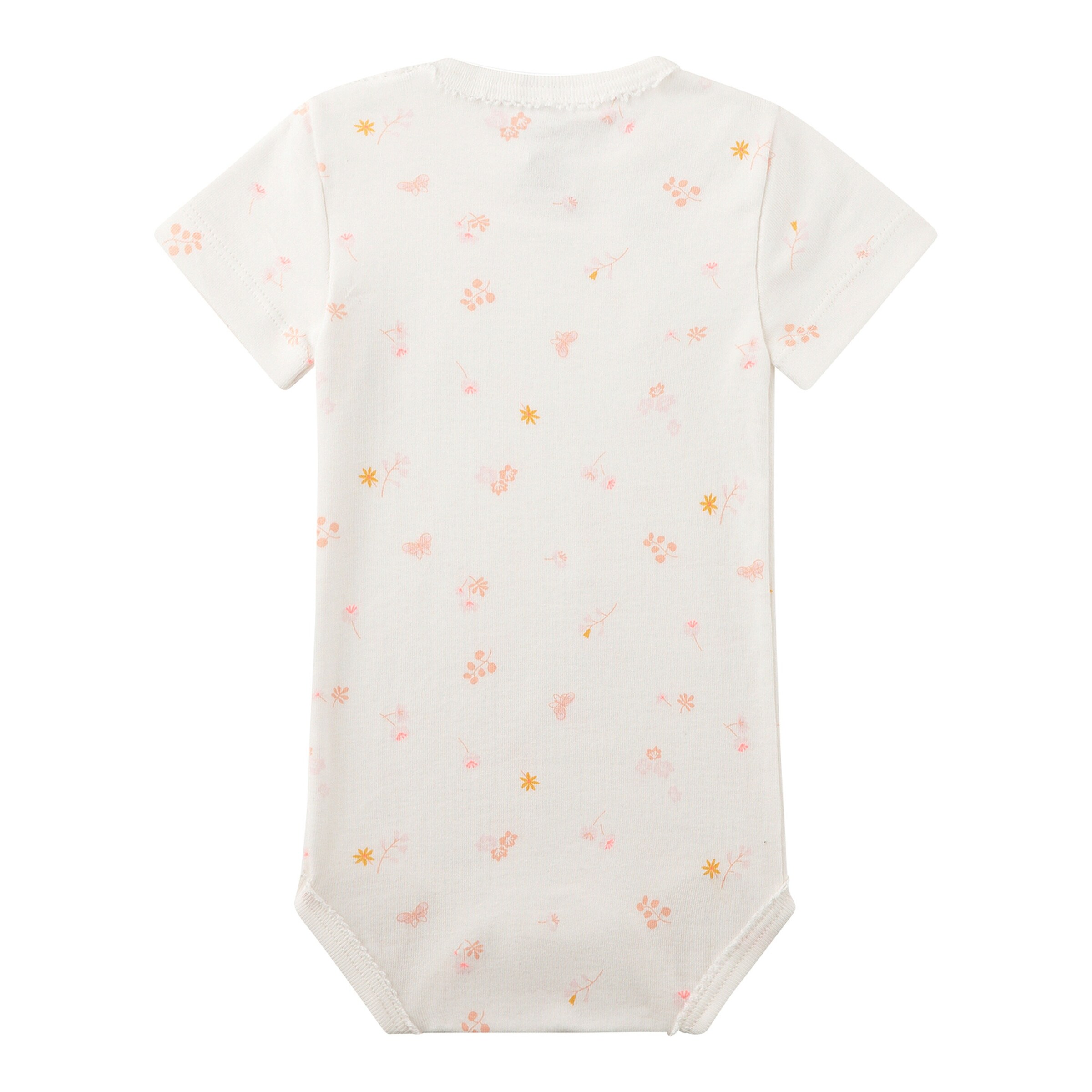 Sanetta Body kurzarm Blumen natur/rosa