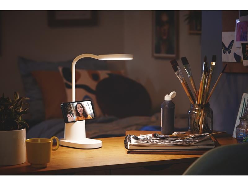 Philips Bucket Tischleuchte weiss 200 lm LED-Schreibtischleuchte