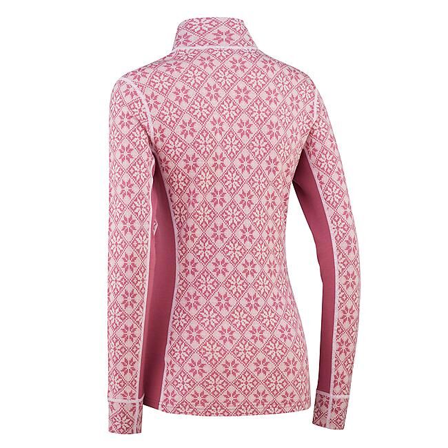 KARI TRAA - T-SHIRT ROSE H/Z W TS ML ZIPPE