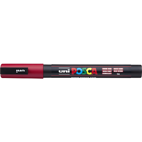 Posca PC3M vandbaseret tusch - mørkerød