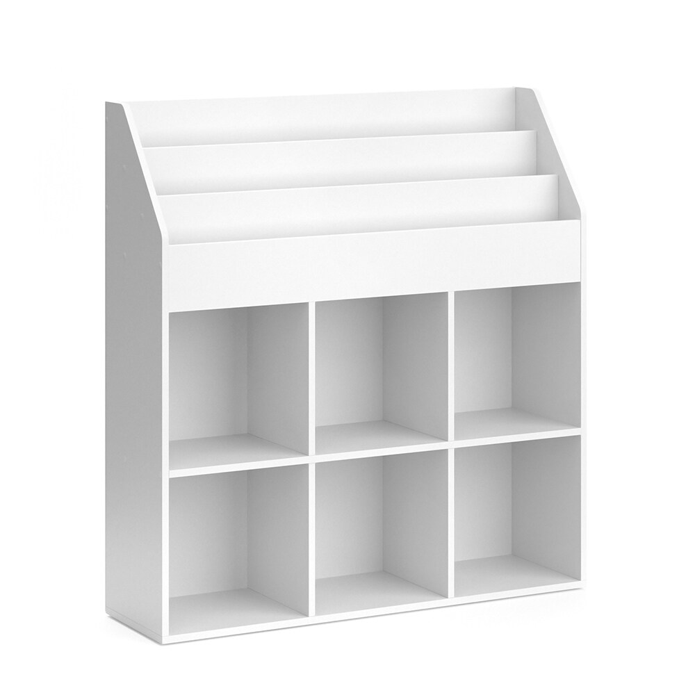 Vicco Bücherregal Ordnerregal Büroregal Luigi Weiß 6 Fächer Aufbewahrungsregal