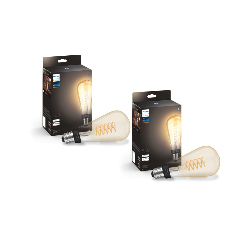 Philips Hue - 2x E27 Filament ST72 - WhiteAmbiance - Bundle