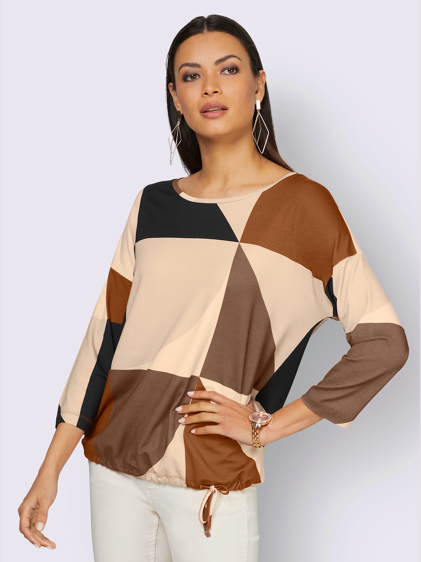 T-shirt à manches 3/4 viscose