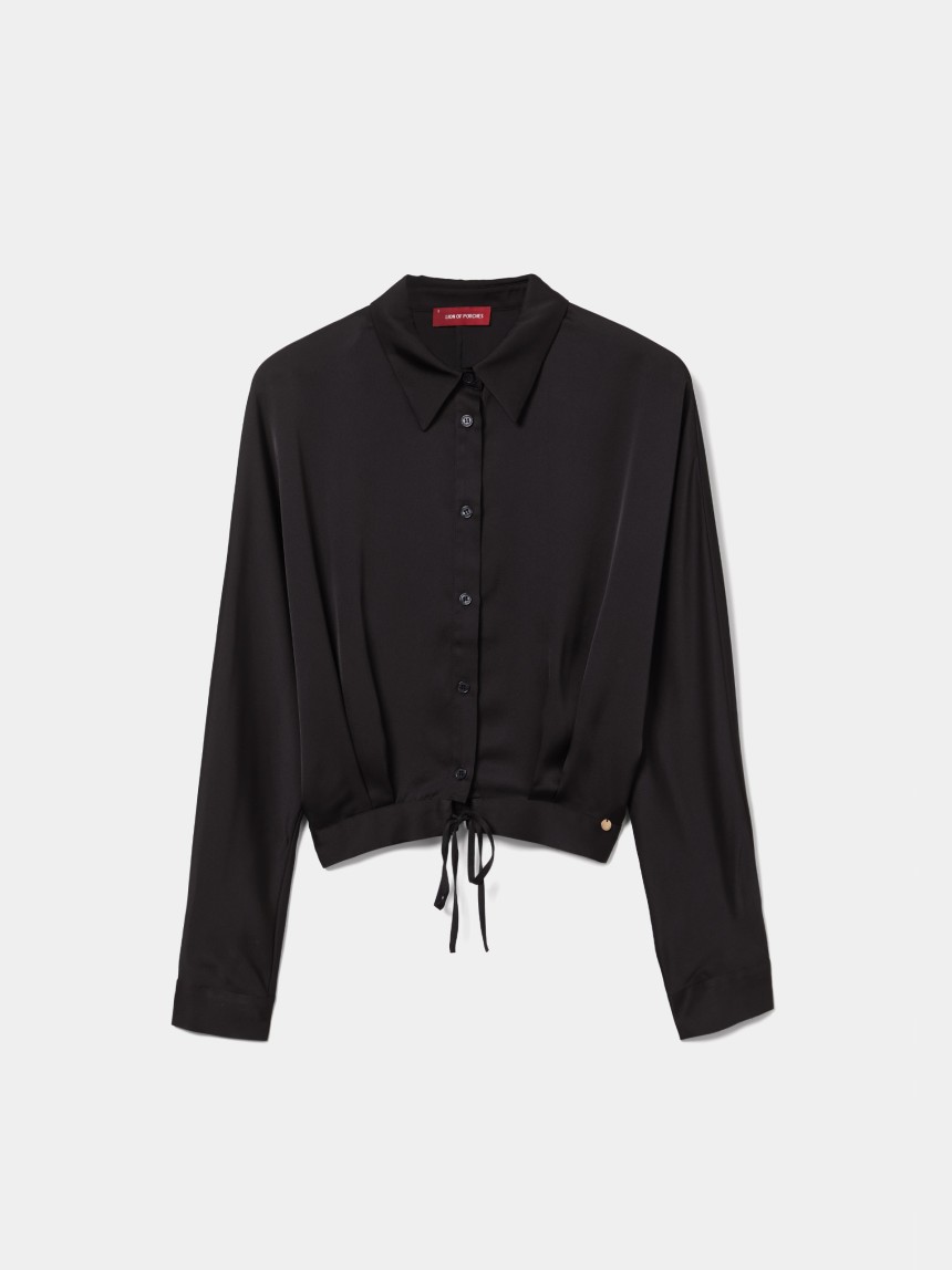 Camisa fluida acetinada