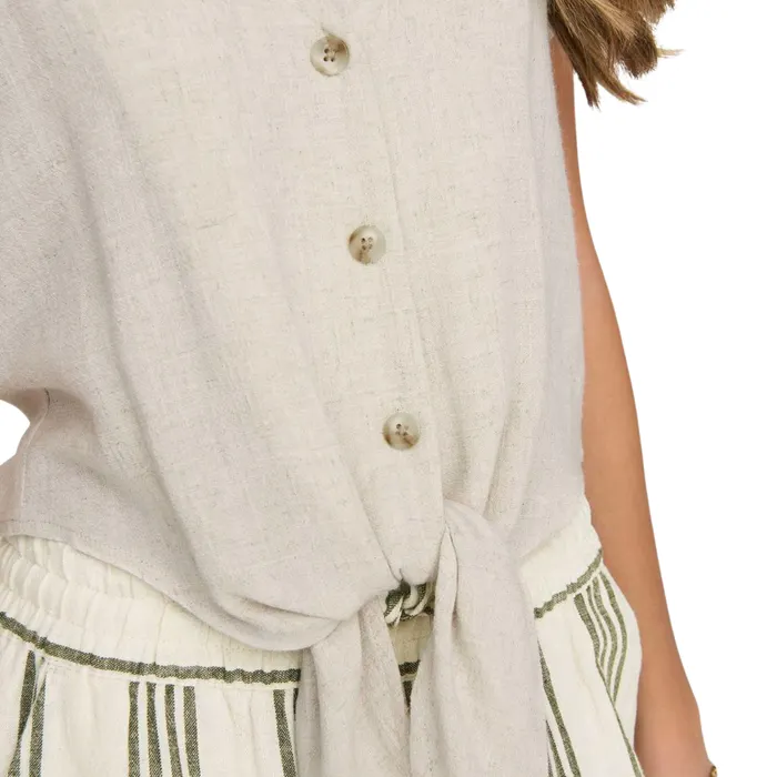 Only Siesta Knot Linnen Blouse Dames