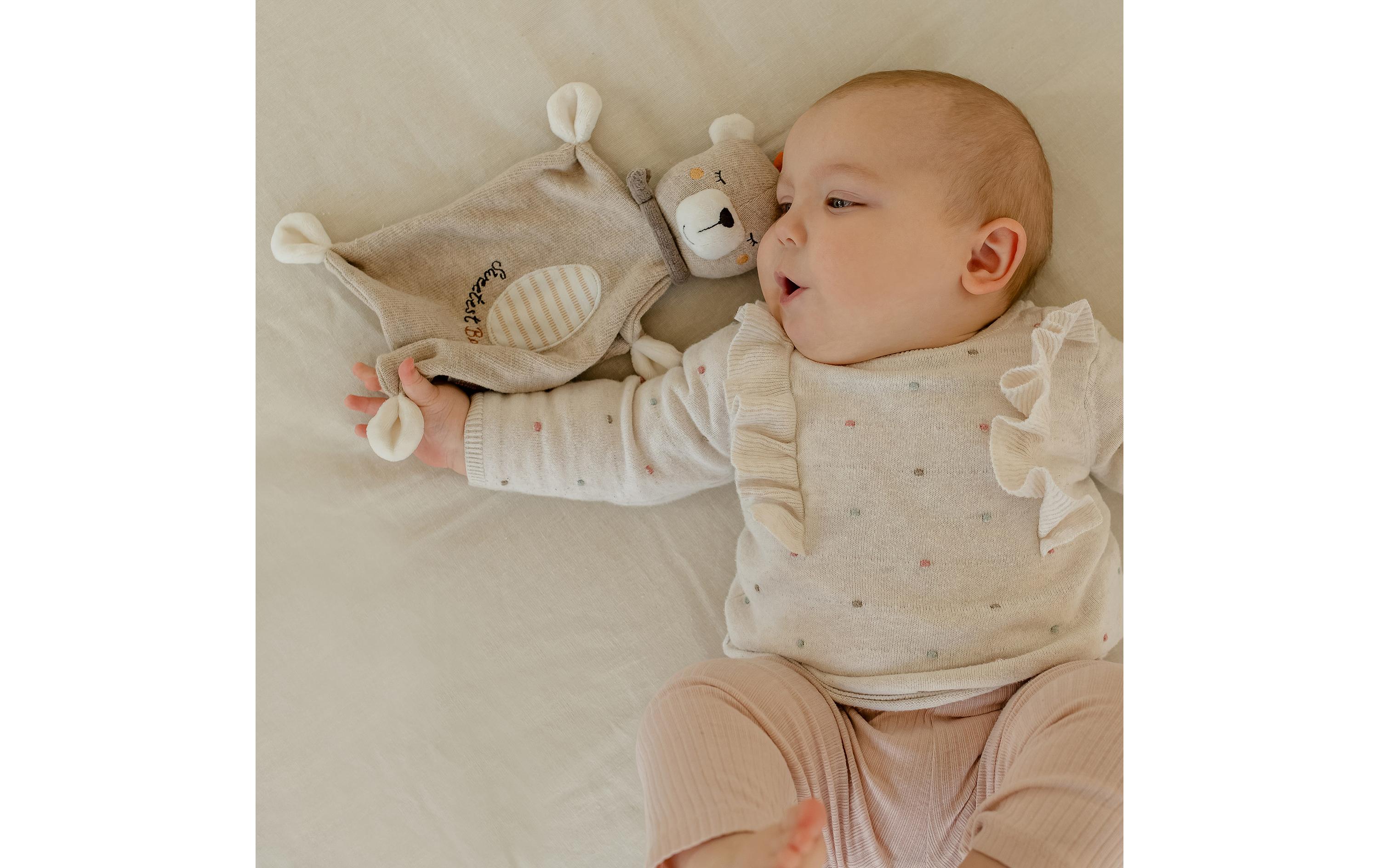 Schmusetuch Teddy BabySpielkamerad und Stofftier-Schnuffeltuch für Babys