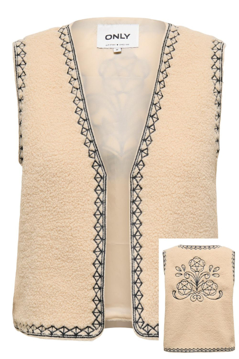 Only beige dames gilet