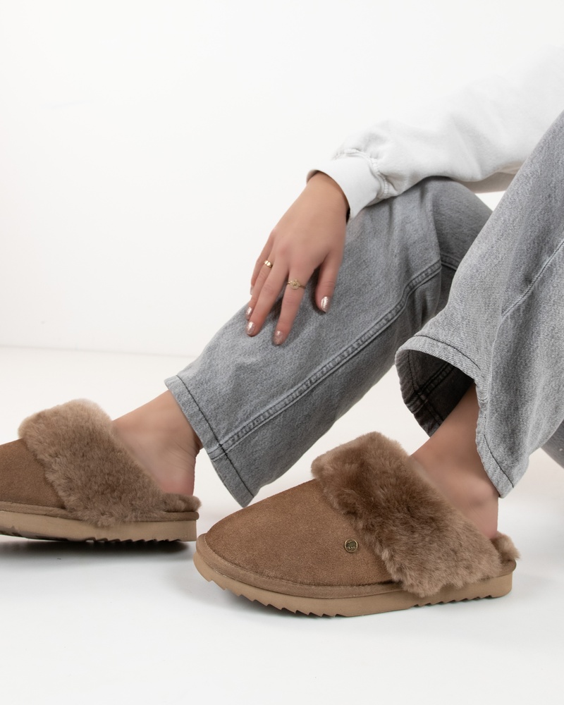 Warmbat Australia Flurry Pantoffels  - taupe