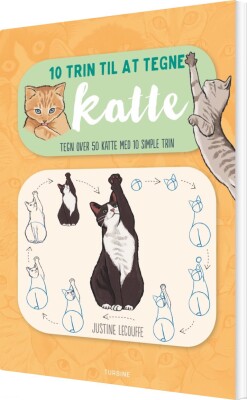 10 Trin Til At Tegne Katte - Justine Lecouffe - Bog